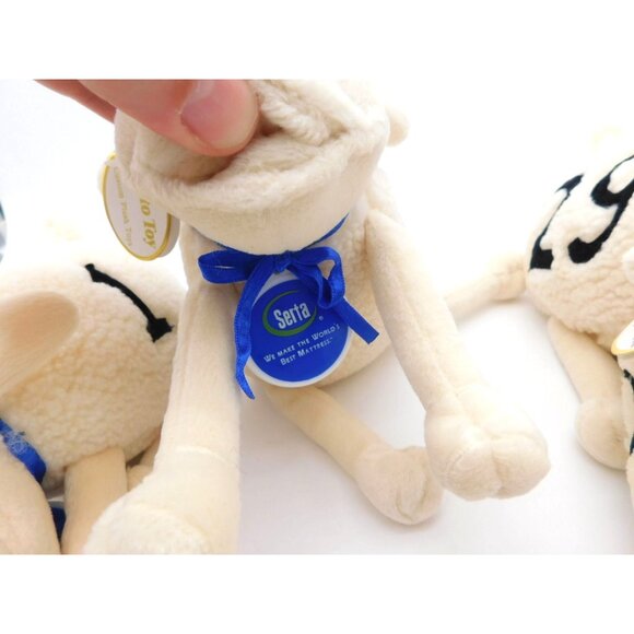 3 Vintage Curto Toy Serta Counting Sheep Plush Lot with Tags 1 13 29 Advertising - Picture 5 of 9